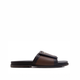 Jaime - Men's Dark Brown Calf Leather Slipper