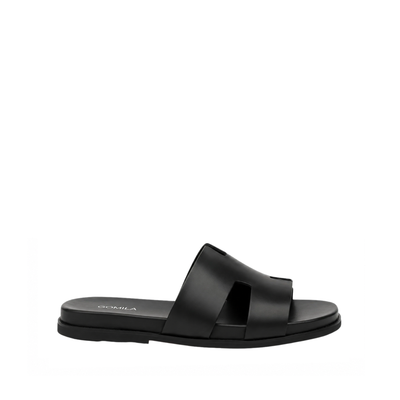 Fable - Men's Black Calf Leather Slipper
