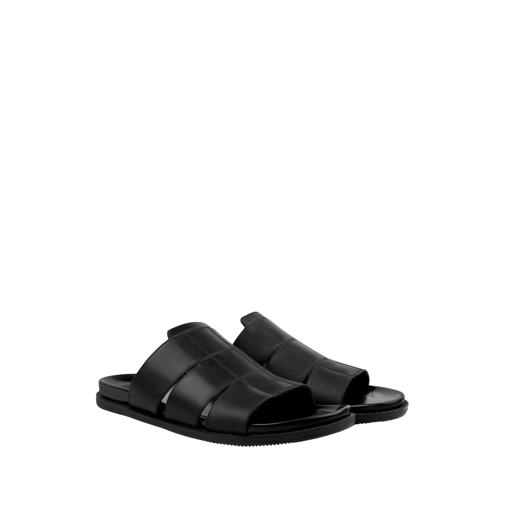 Cozyo - Men's Black Calf Leather Slipper