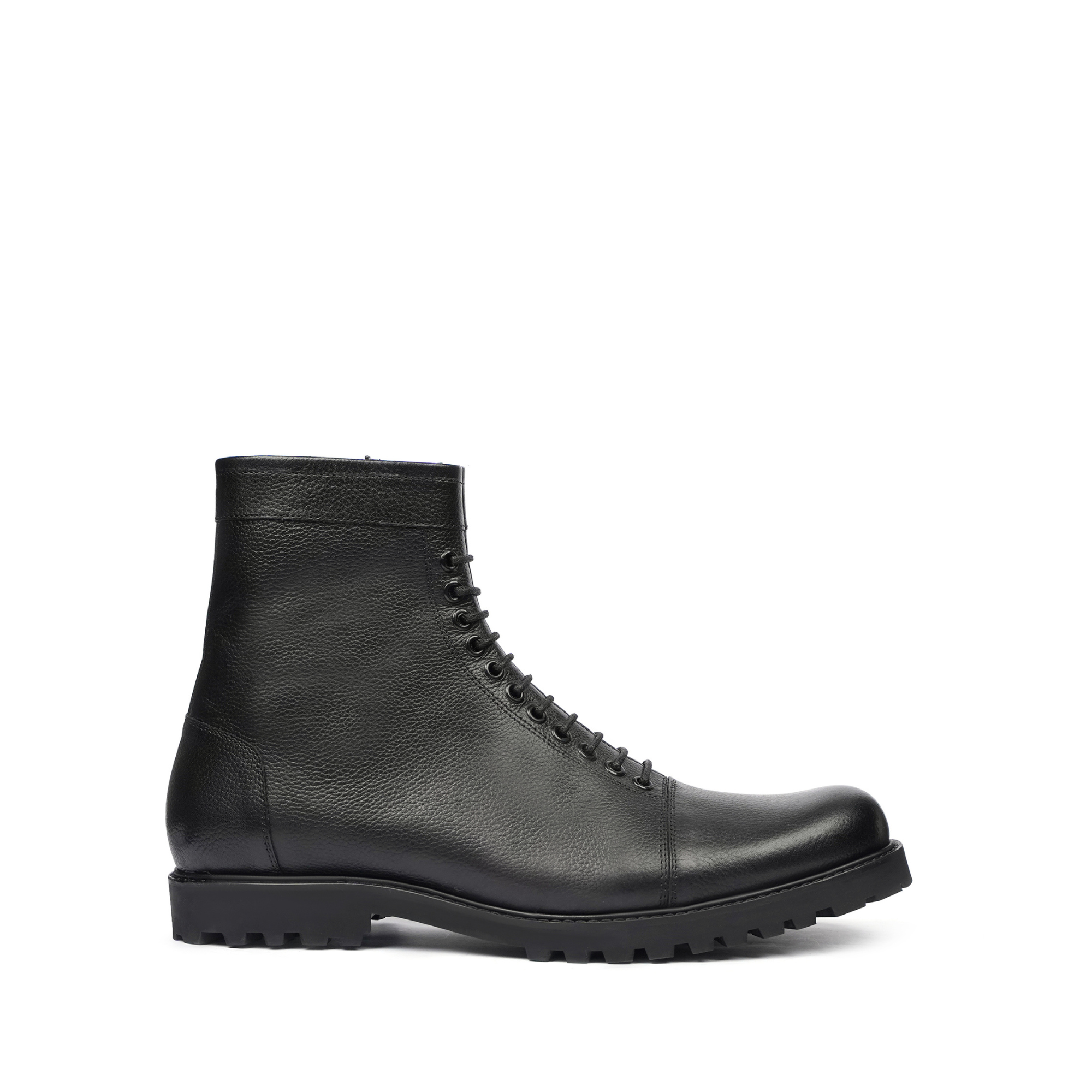 Winston - Men's Black Pebble Grain Leather Boot