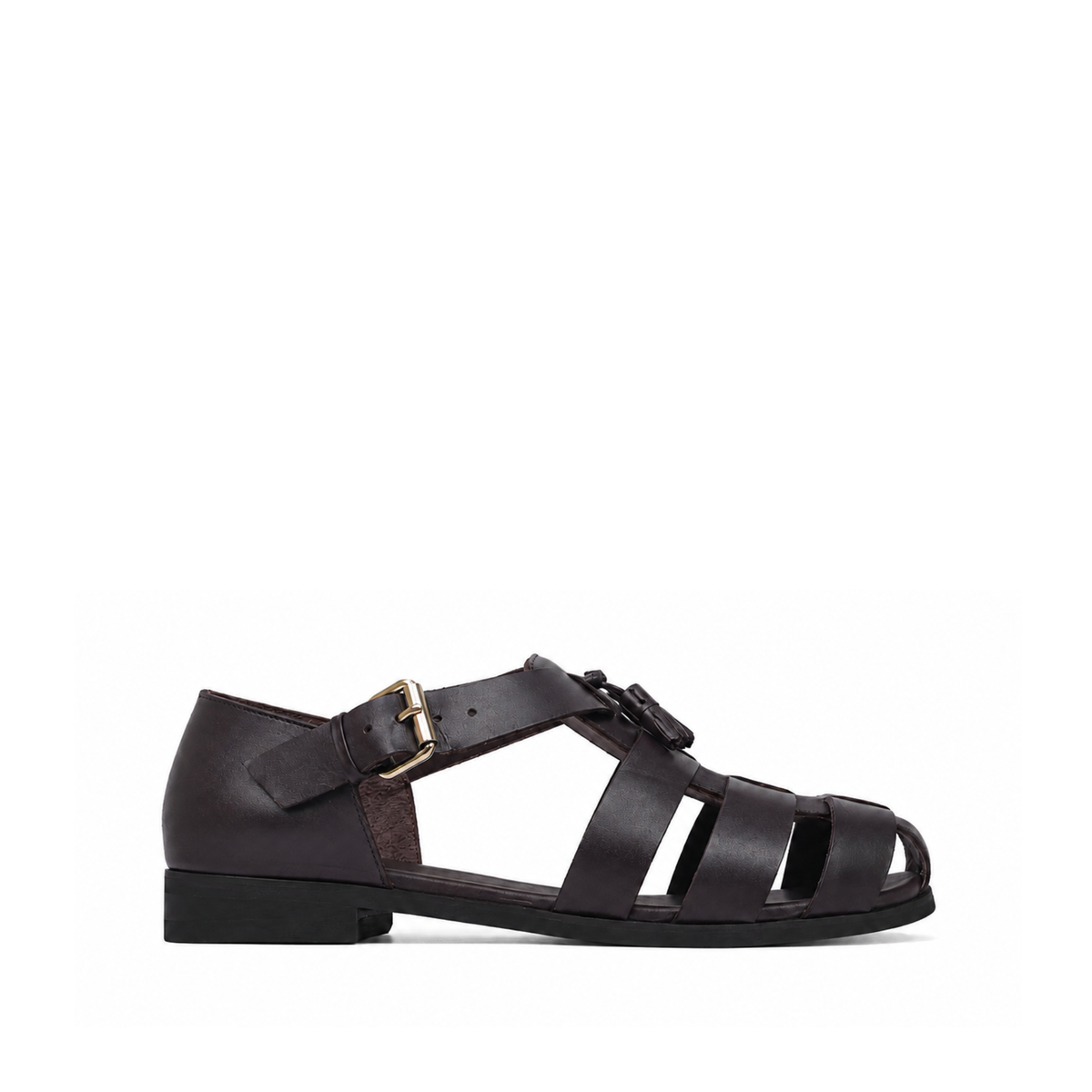Velo - Men's Dark Brown Calf Leather Sandal