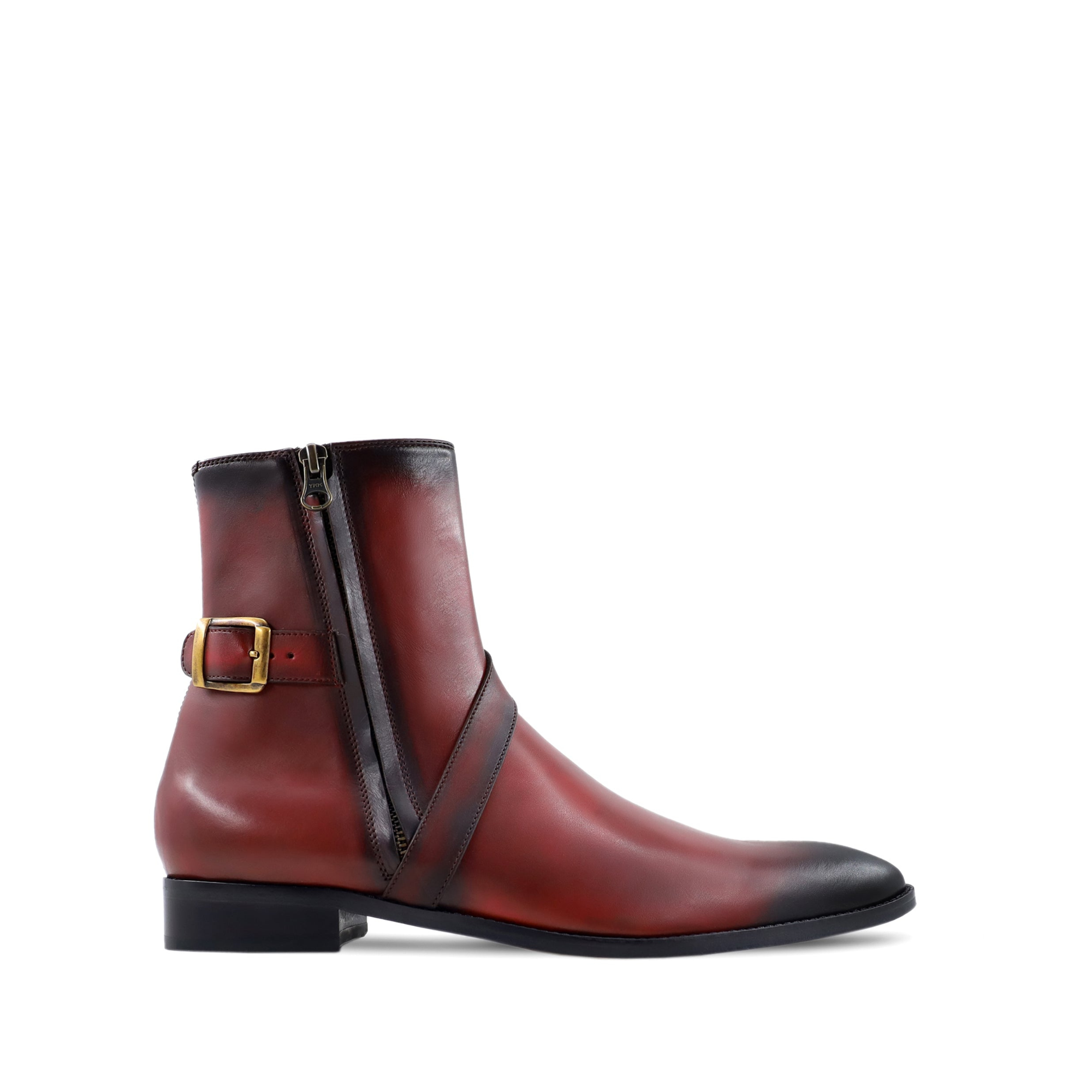 Tinhar - Men's Burnished Oxblood Calf Leather Jodhpur Boot