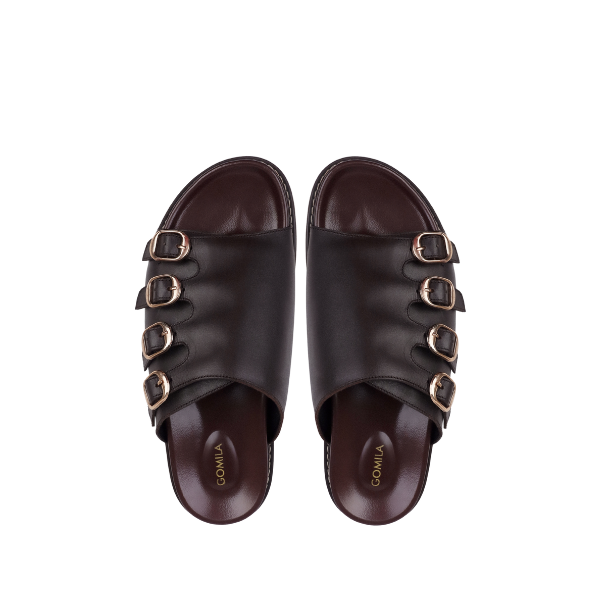 Nero - Men's Brown Calf Leather Slipper