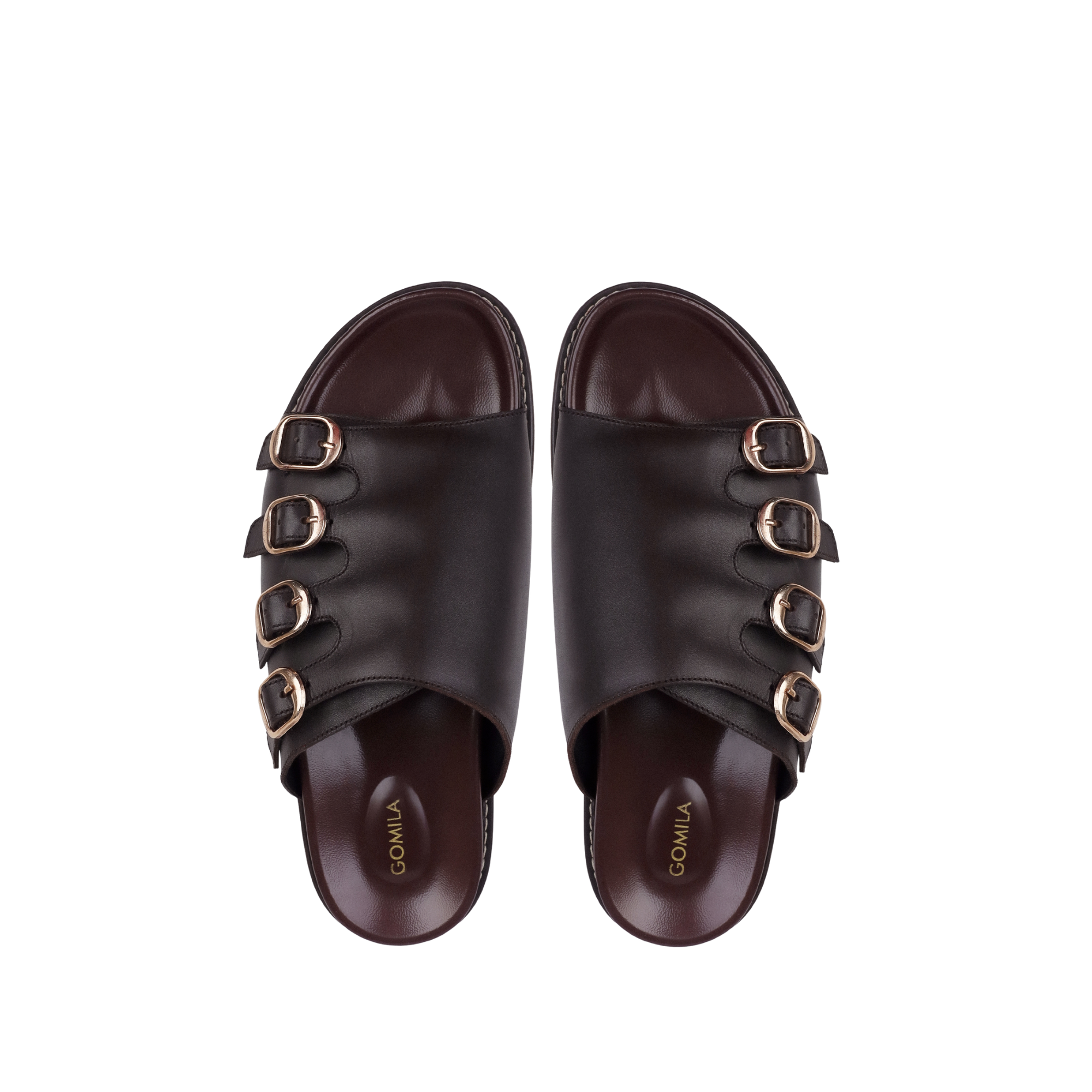 Nero - Men's Brown Calf Leather Slipper