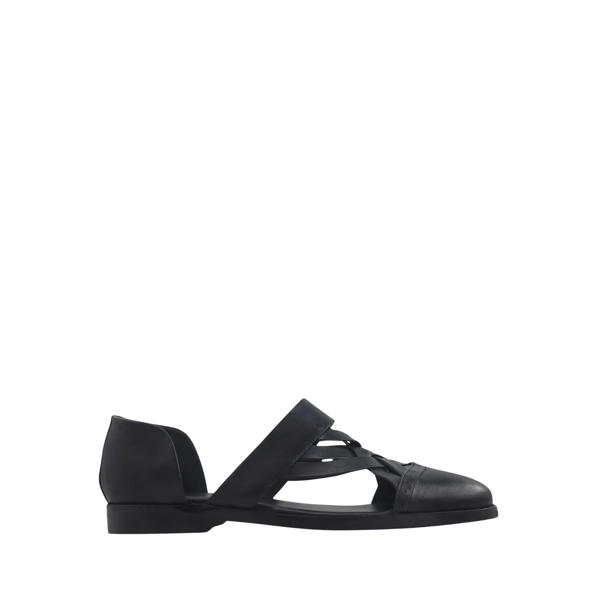 Beom - Men's Black Calf  Leather Sandal