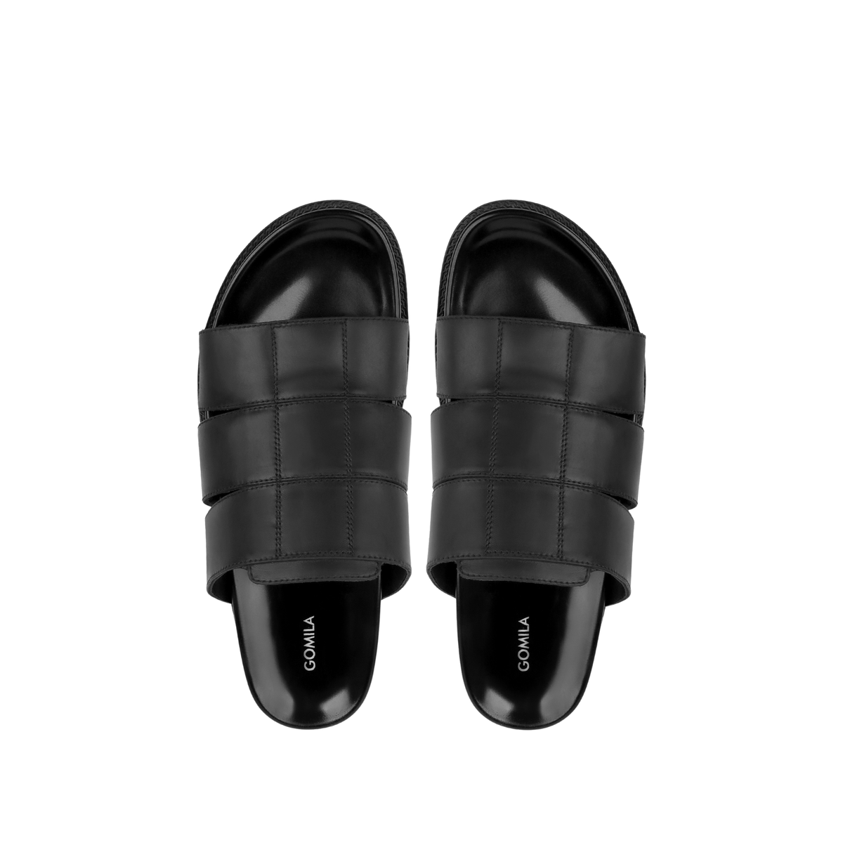 Cozyo - Men's Black Calf Leather Slipper