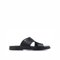 Seamus - Men's Black Calf Leather Slipper