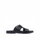 Seamus - Men's Black Calf Leather Slipper