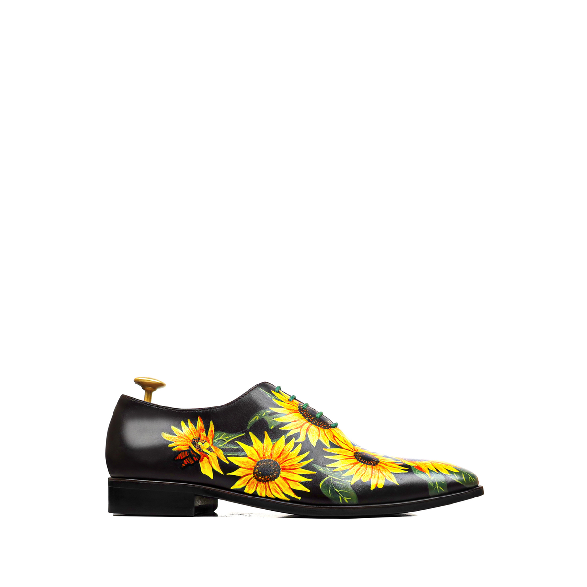 Aurelius - Men's Black Hand Painted Wholecut
