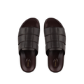 Cozyo - Men's Dark Brown Calf Leather Slipper