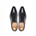 Istanbul - Men's Black Calf and Box Leather High Shine Oxford Shoe