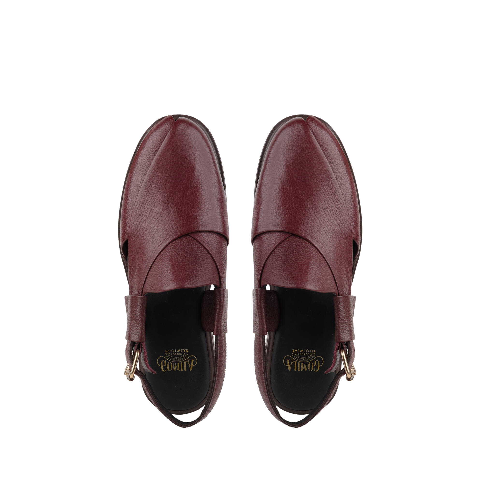 Bronx - Men's Oxblood Pebble Grain Leather Sandal