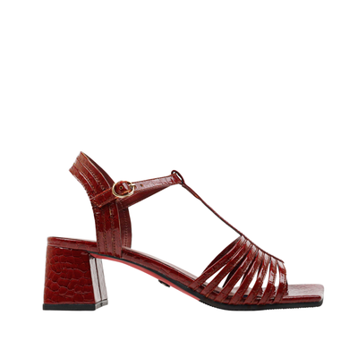 Gracewalk - Women's Oxblood Strapped 50mm Heel