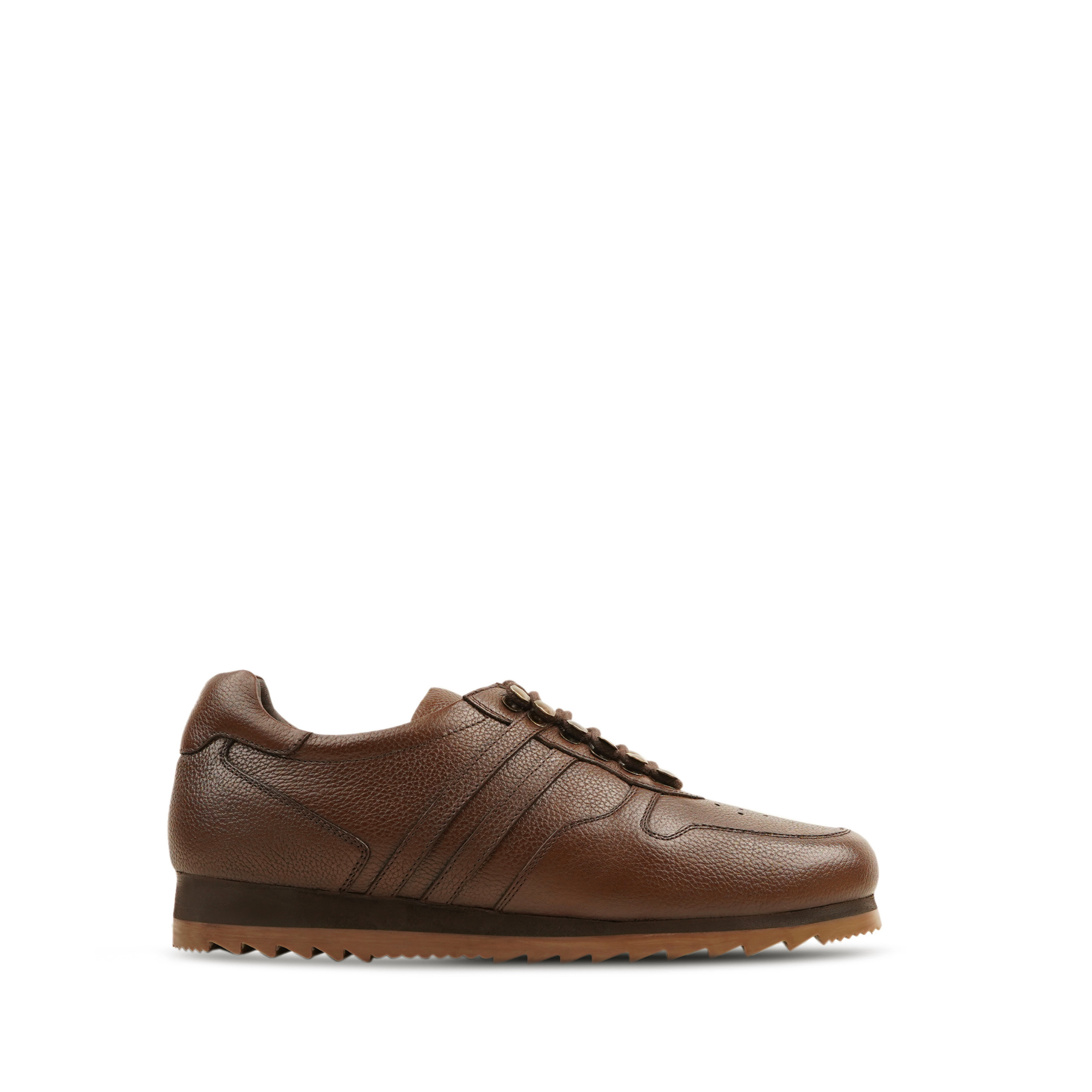 Kolding - Men's Dark Brown Pebble Grain Leather Jogger
