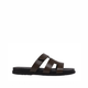 Alvaro - Men's Dark Brown Calf Leather Slipper
