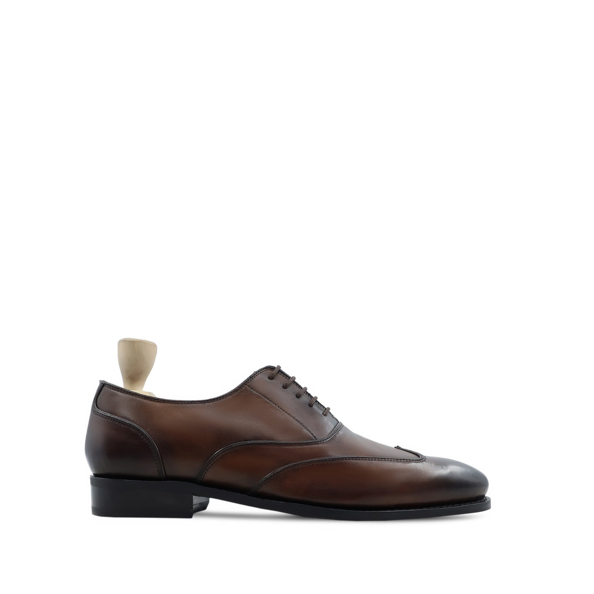 Dubnix - Men's Wooden Brown Calf Leather Oxford Shoe - Goodyear Welted