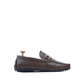 Tex - Men's Brown Pebble Grain Leather Driver Shoe