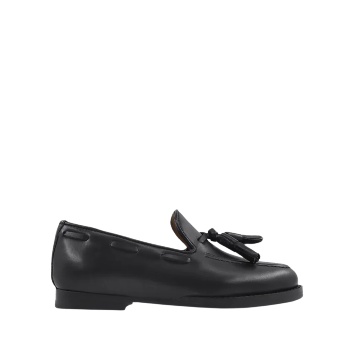 Arden - Kid's Black Calf Leather Loafer (5-12 Year's Old)