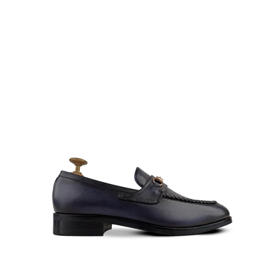 Eric - Men's Midnight Navy Blue Calf Leather Loafer