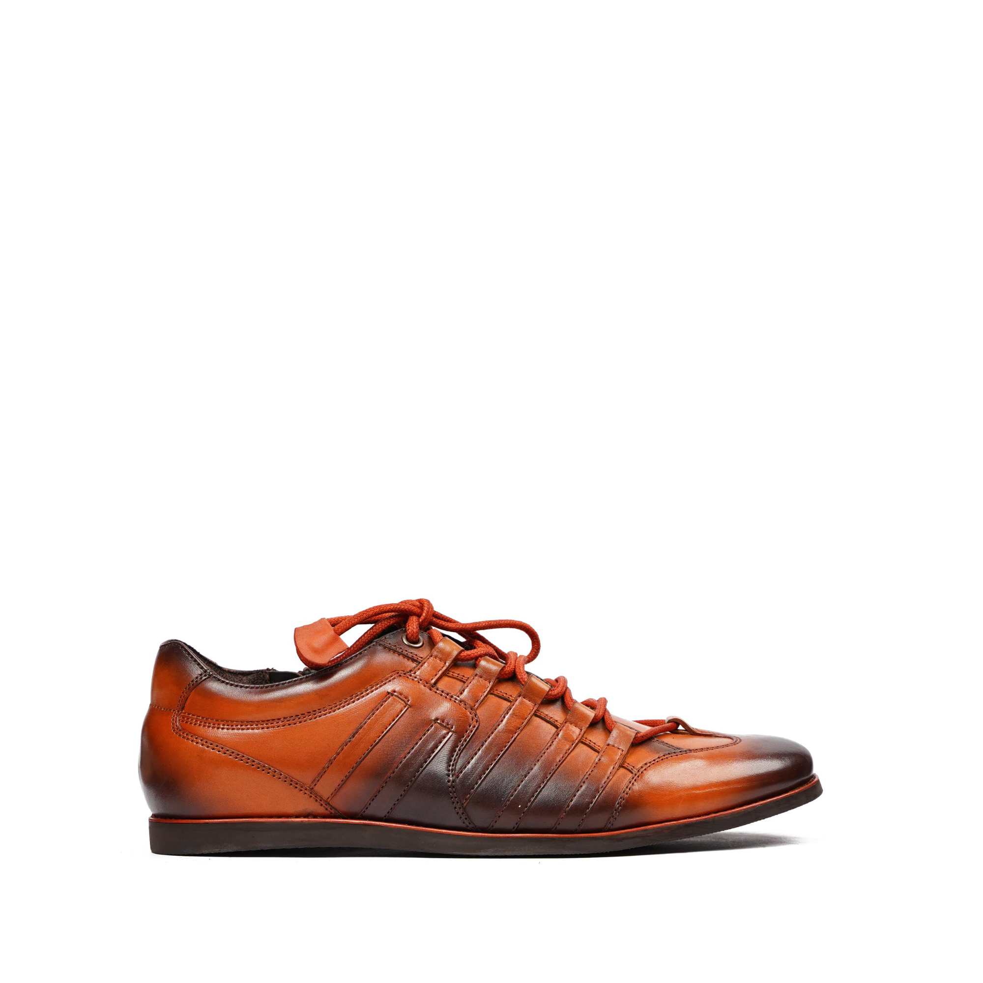 Kevin - Men's Tan Brown Leather Jogger