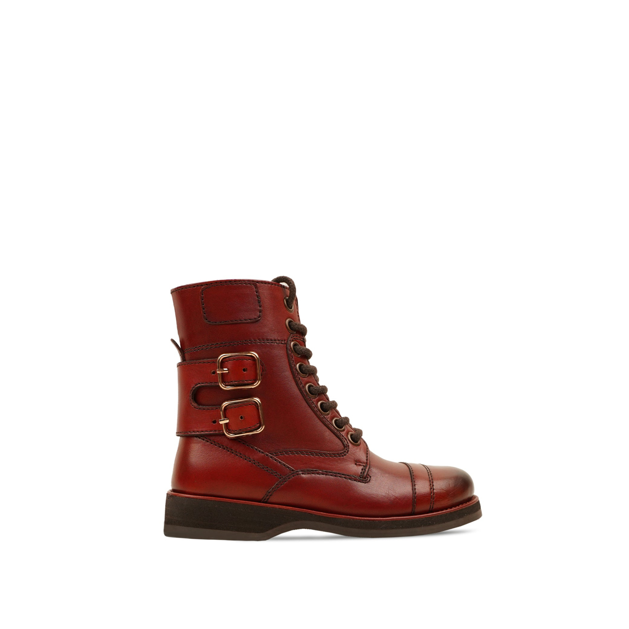 Garnacho - Kid's Oxblood Calf Leather Boot (5-12 Years Old)