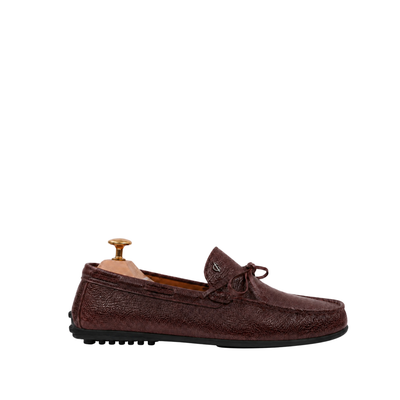 Solex - Men's Oxblood Pebble Grain Leather Driver Shoe
