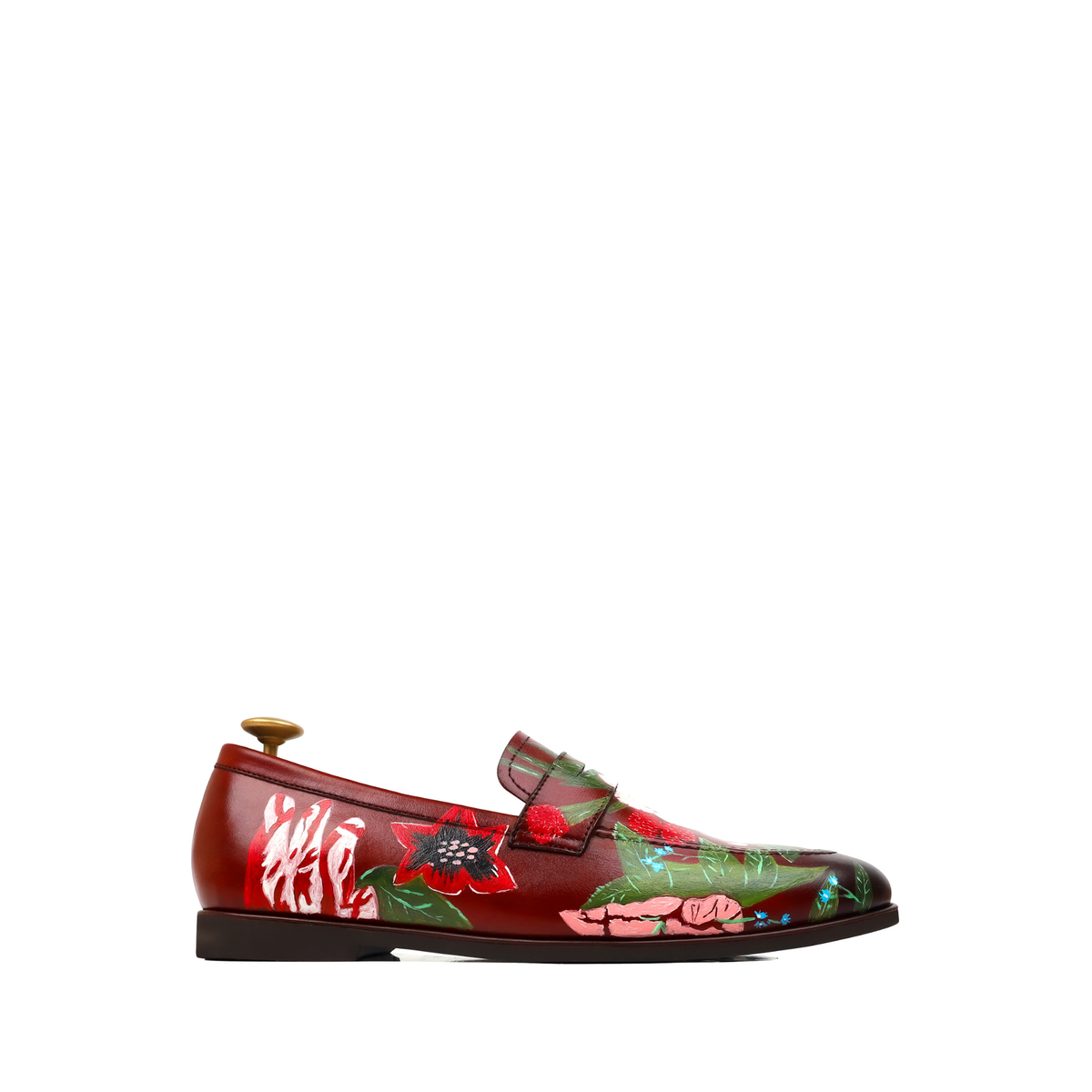 Botanica - Men's Oxblood Hand Painted Loafer