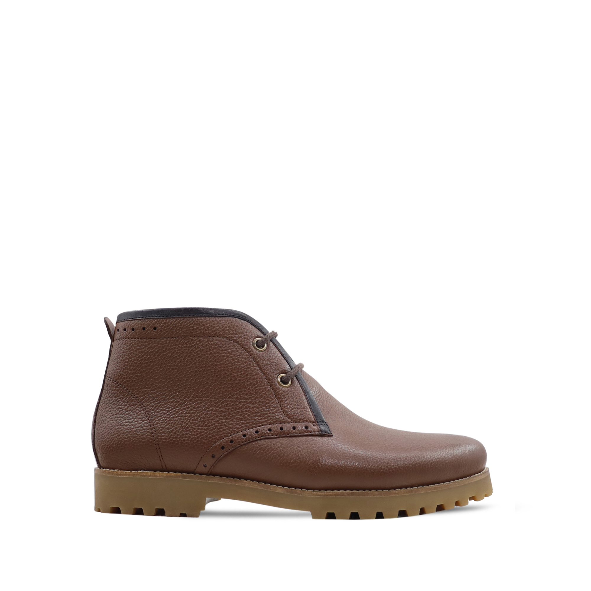 Loke - Men's Brown Pebble Grain Chukka Boot