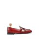 Suna - Men's Oxblood Calf Leather and Harris Tweed Loafer