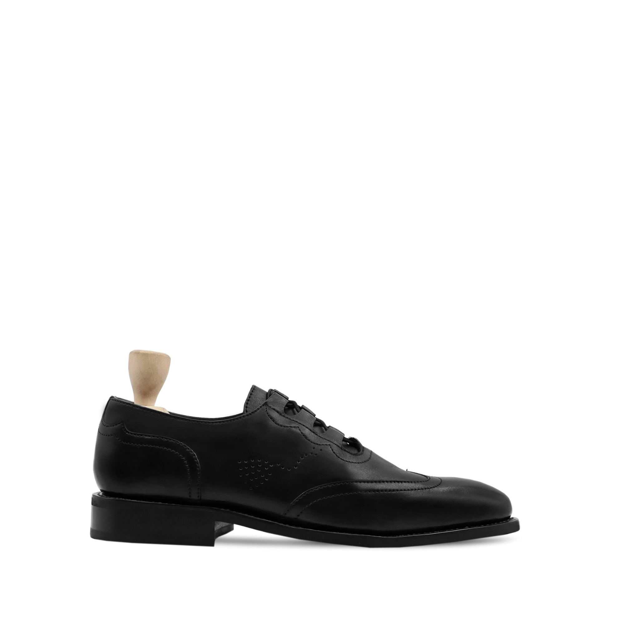 Freda - Men's Black Calf Leather Oxford Shoe - Goodyear Welted