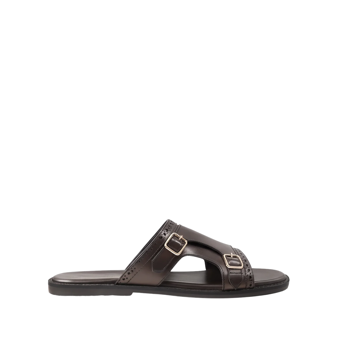 Ozzy - Dark Brown Calf Leather Slipper