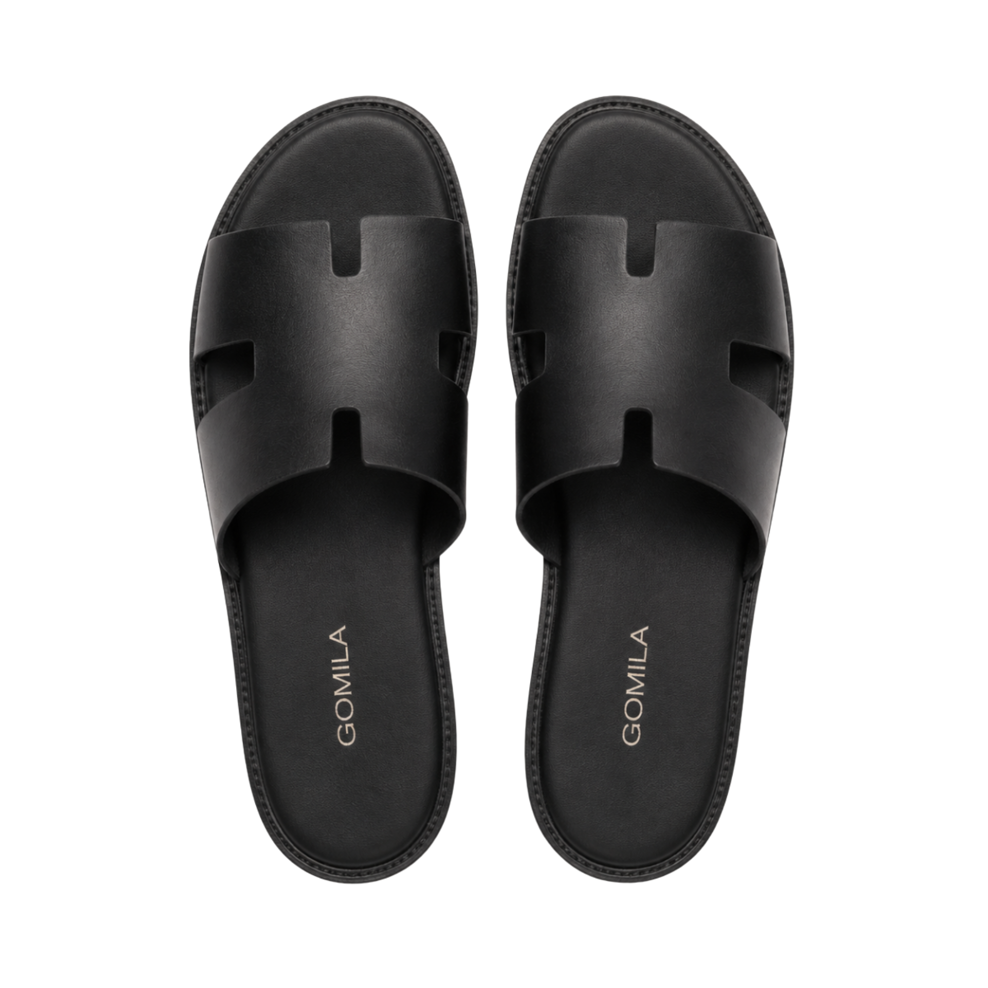 Cameron CRUST - Men's Black Calf Leather Slipper
