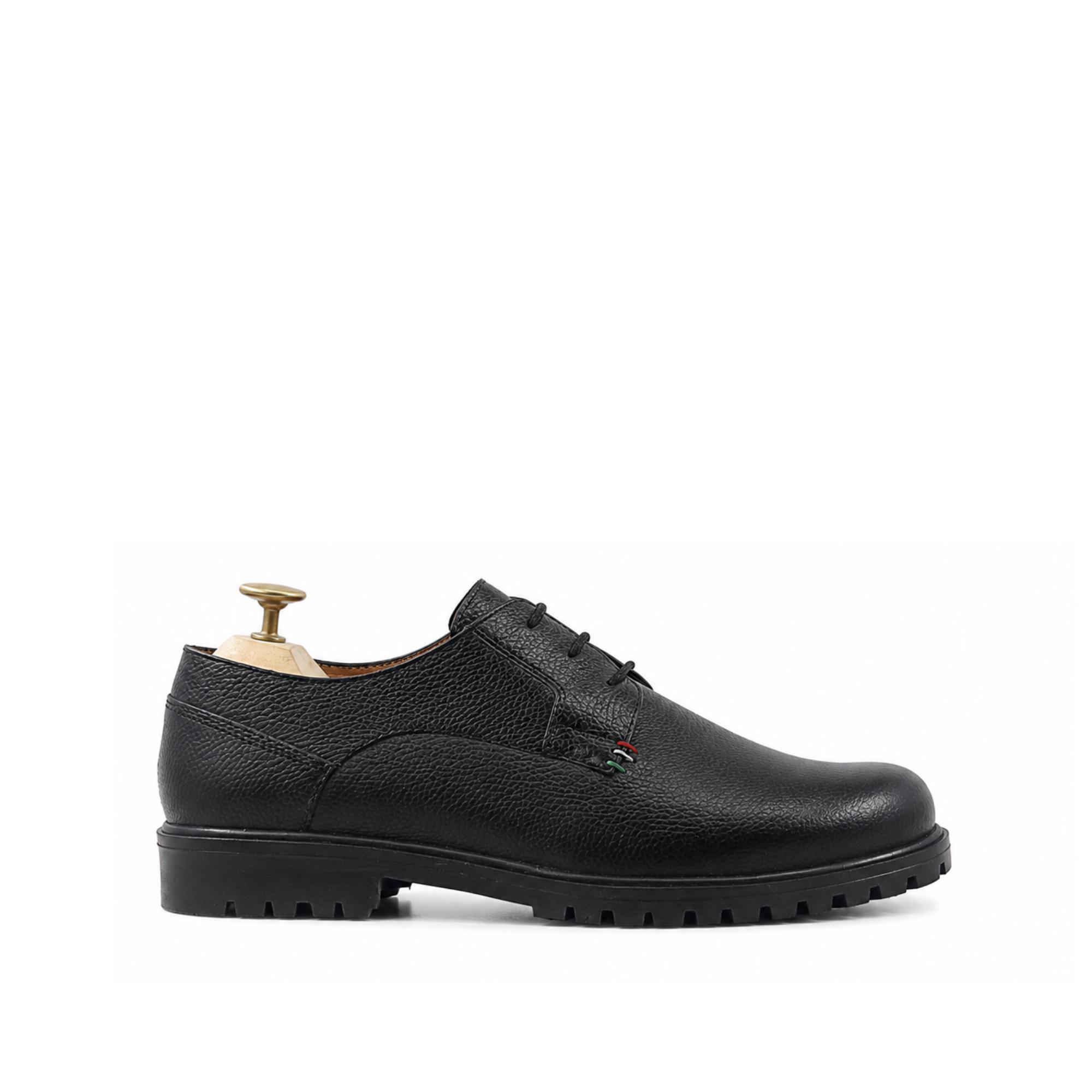 Francisco - Men's Black Pebble Grain Derby Shoe
