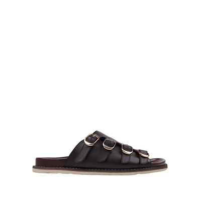 Nero - Men's Brown Calf Leather Slipper