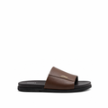 Julio - Men's Dark Brown Calf Leather Slipper
