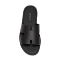 Cameron - Men's Black Calf Leather Slipper