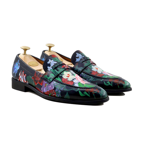 Zale - Men's Black Hand Painted Loafer