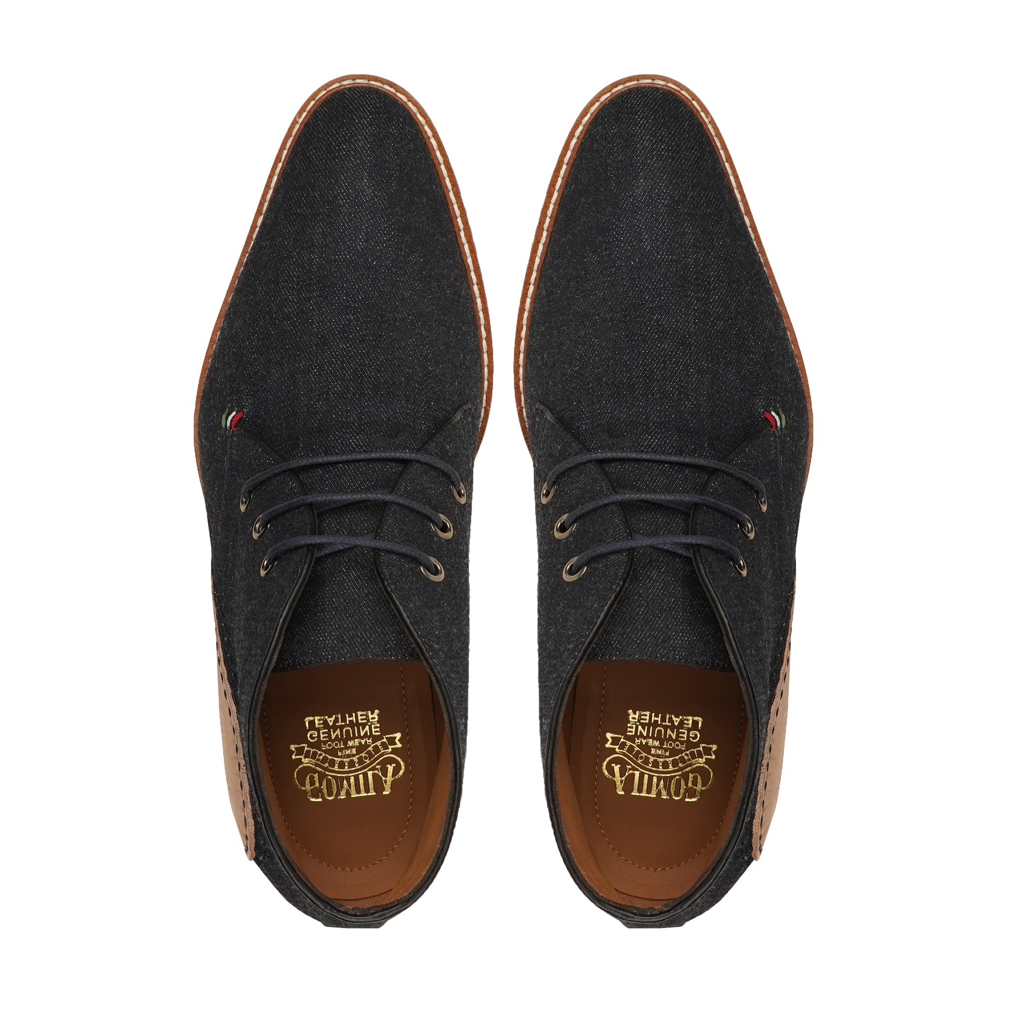 Alma- Men's Black Canvas Chukka Boot