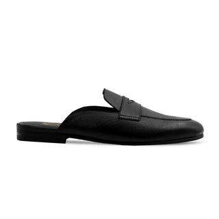 Lima - Men's Black Calf Leaather Slipper