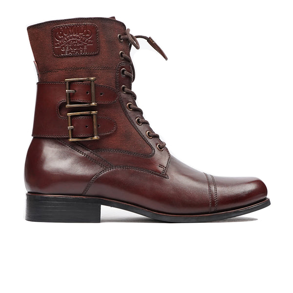 Wakana -  Men's Reddish Brown Canvas and Calf Leather Boot