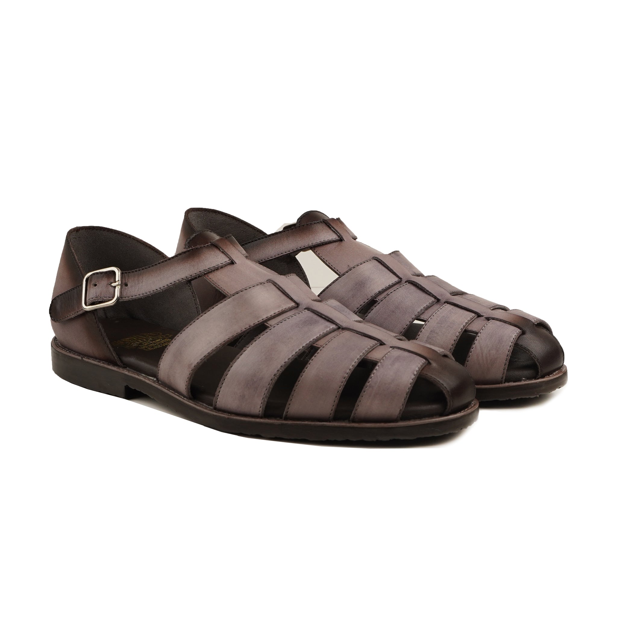 Kaori - Men's Light Purple Calf Leather Sandal