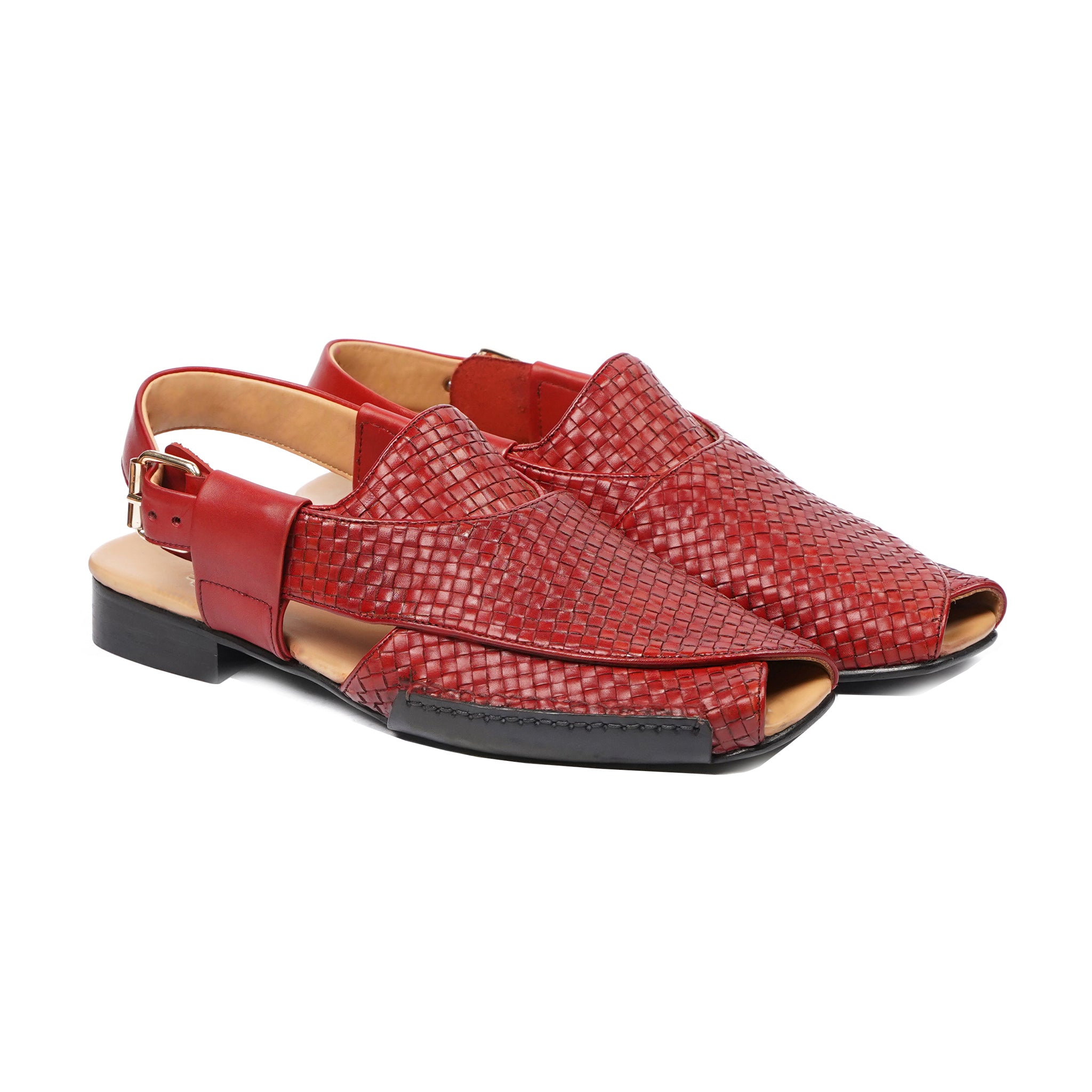 Momoko - Men's Oxblood Hand Woven Calf Leather