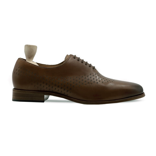 Jhung - Men's Brown Calf Leather Wholecut Shoe