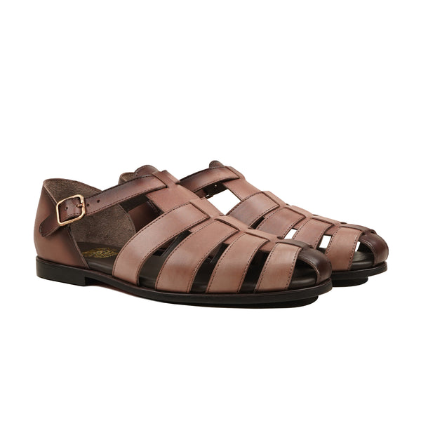 Reika - Men's Light Camel Calf Leather Sandal