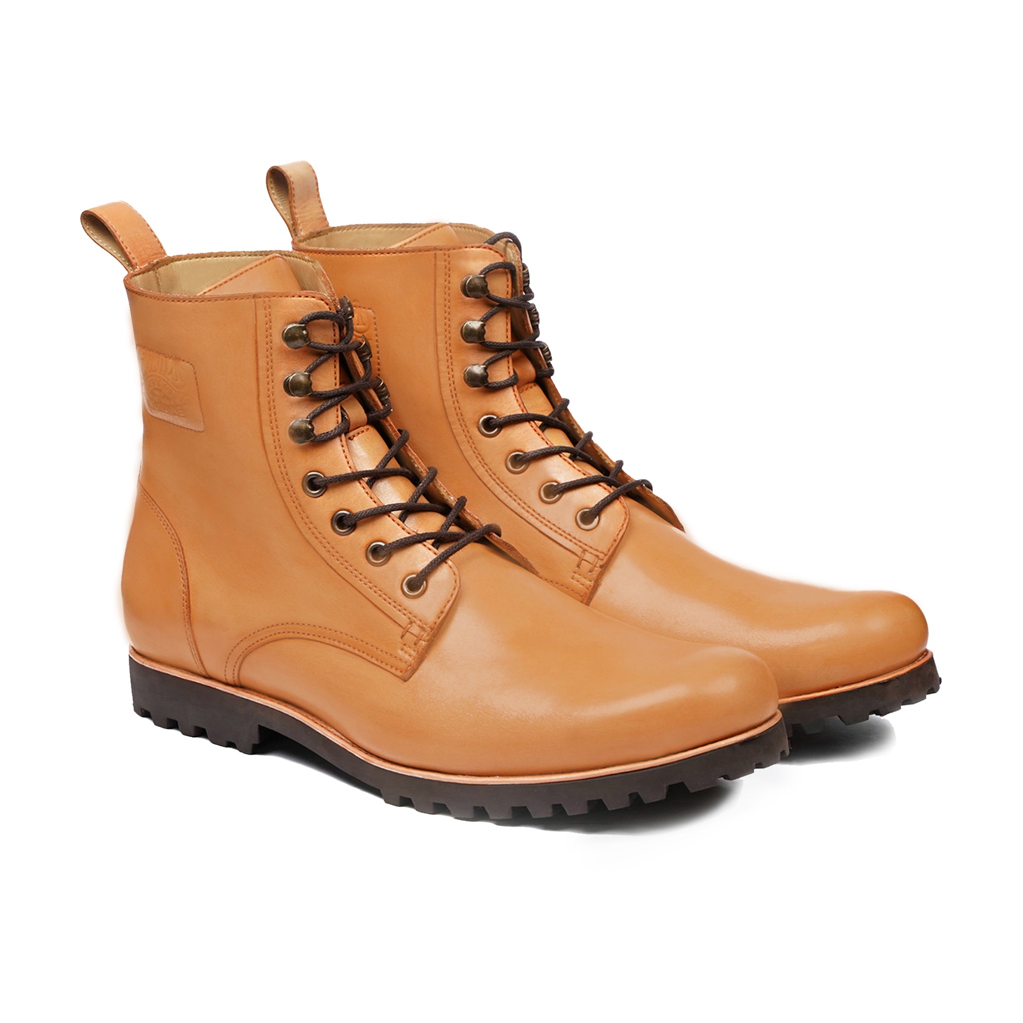 Miyu - Men's Yellow Tan Calf Leather Boot