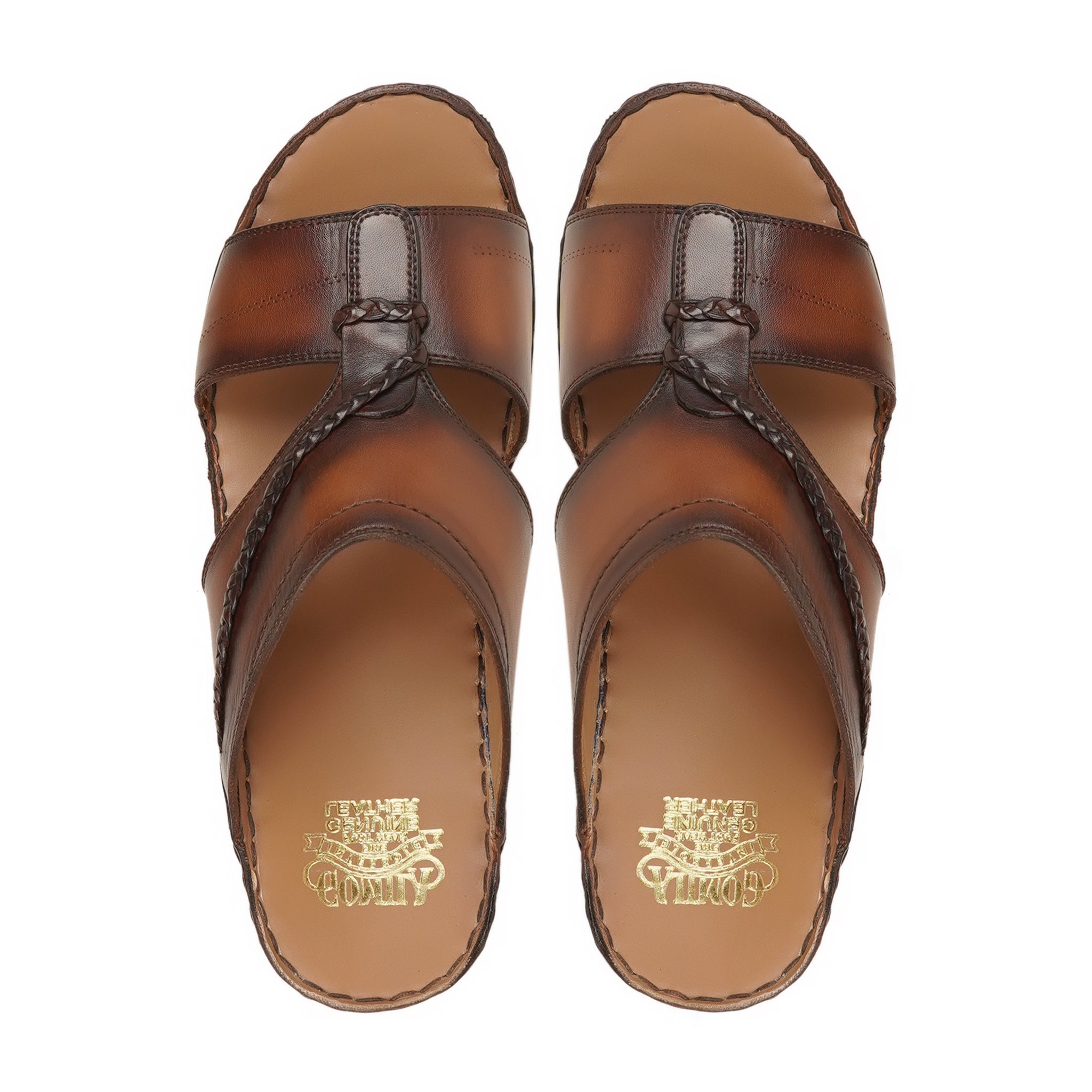 Moorea - Men's Burnished Brown Calf Leather Slipper