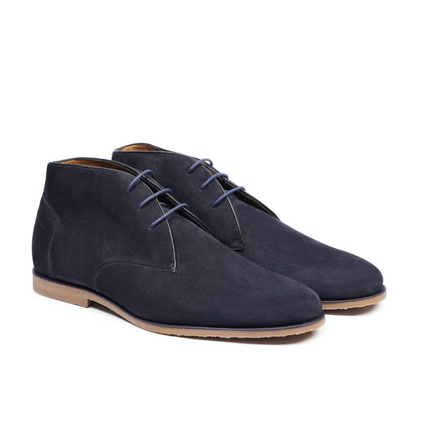 Cairo - Men's Blue Kid Suede Chukka Boot