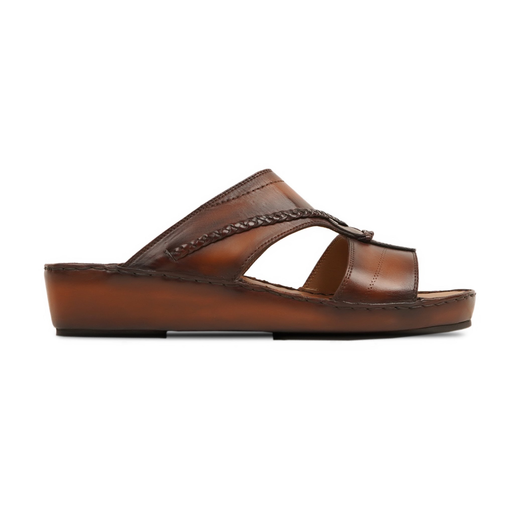 Moorea - Men's Burnished Brown Calf Leather Slipper