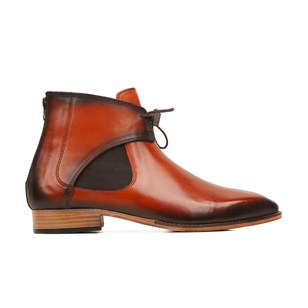 Bytom - Men's Burnished Orange Tan Calf Leather Boot