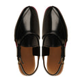 Kyo - Men's Black Box Leather High Shine Sandal